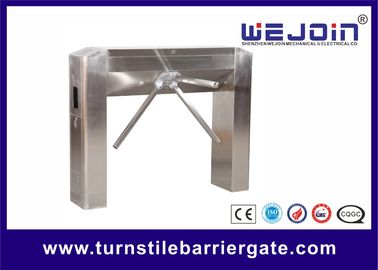 Semi auto tripod entrance turnstiles gate with Mechanism , Arc bridge Type